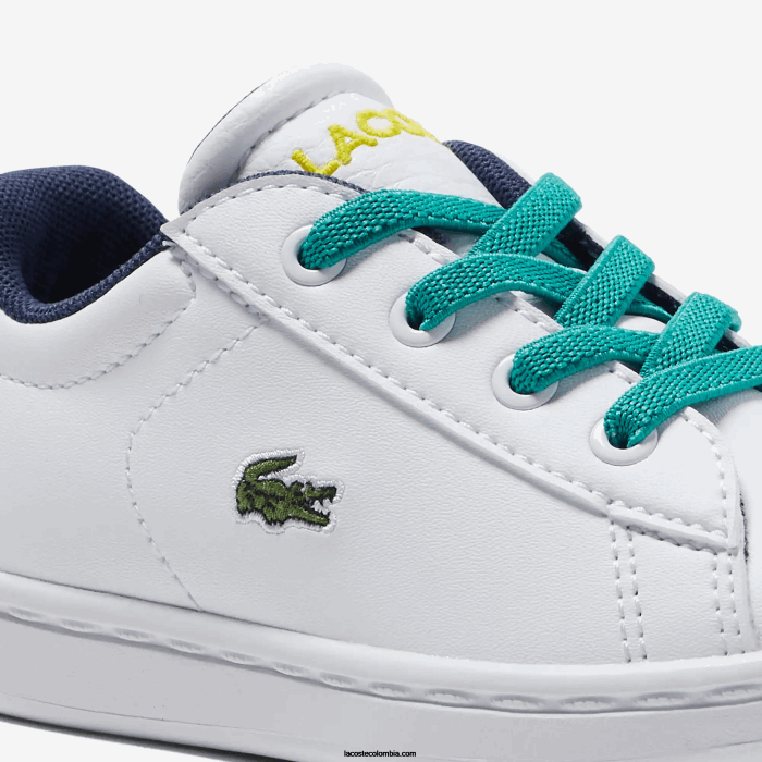 infantes Lacoste 6F242985 blanco/verde 082 zapatillas sintéticas carnaby