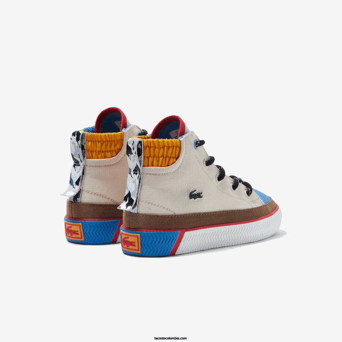 infantes Lacoste 6F242986 blanquecino y amarillo ht3 gripshot invierno mid textil zapatos al aire libre