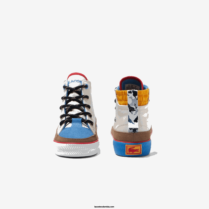 infantes Lacoste 6F242986 blanquecino y amarillo ht3 gripshot invierno mid textil zapatos al aire libre