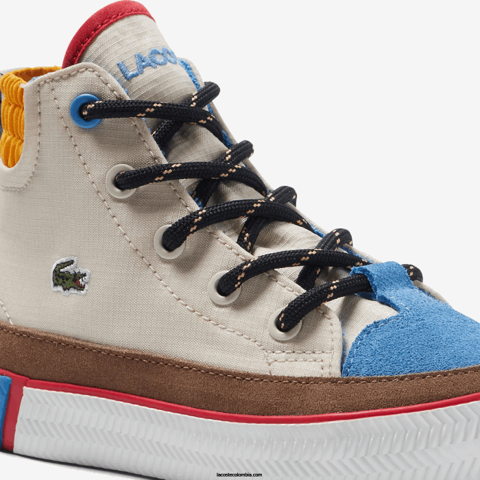 infantes Lacoste 6F242986 blanquecino y amarillo ht3 gripshot invierno mid textil zapatos al aire libre