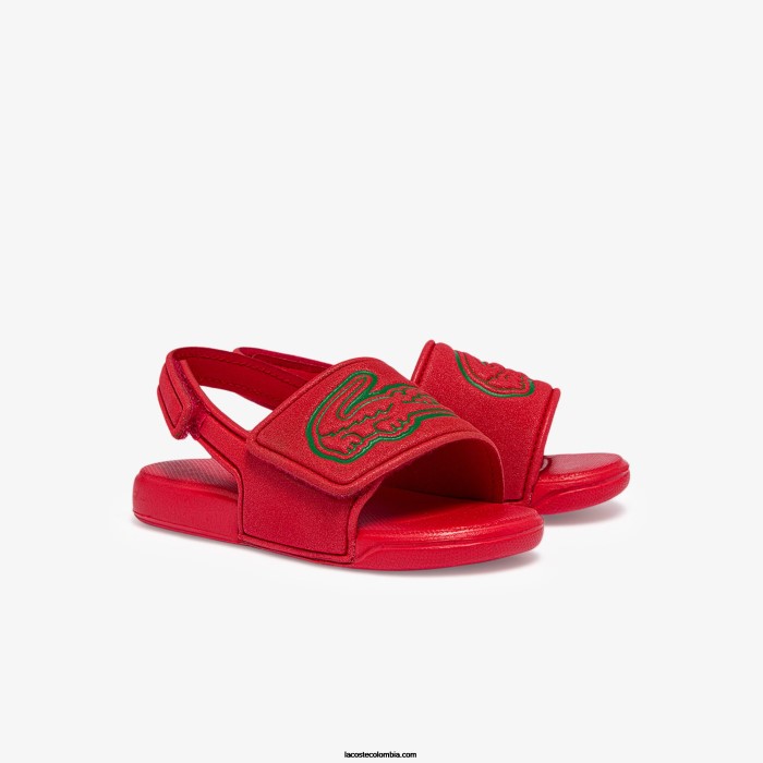 infantes Lacoste 6F242971 rojo verde t2q chanclas sintéticas con correa l.30