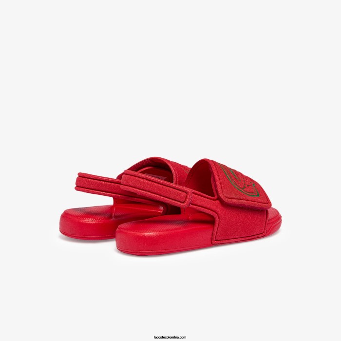 infantes Lacoste 6F242971 rojo verde t2q chanclas sintéticas con correa l.30