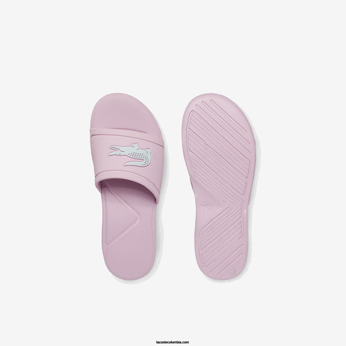 niños Lacoste 6F243233 rosa claro y blanco 208 l.30 toboganes sintéticos