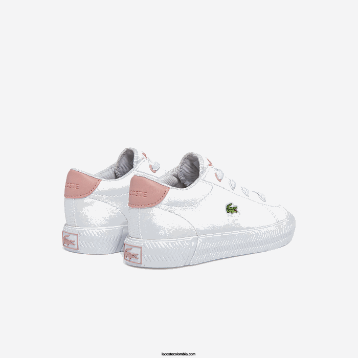 infantes Lacoste 6F242970 blanco y rosa claro 1y9 zapatillas deportivas