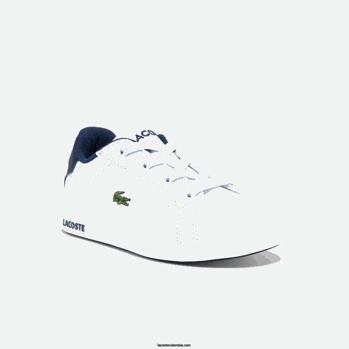 infantes Lacoste 6F242972 blanco y azul marino 042 zapatillas graduadas sintéticas infantes Lacoste 6F242972 blanco y azul marino 042 zapatillas graduadas sintéticas
