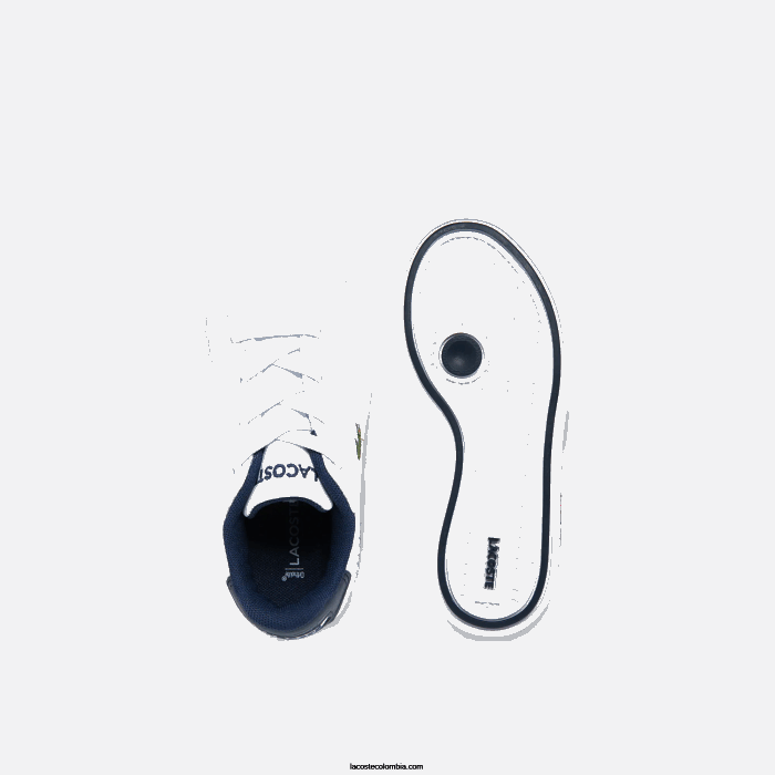 infantes Lacoste 6F242972 blanco y azul marino 042 zapatillas graduadas sintéticas