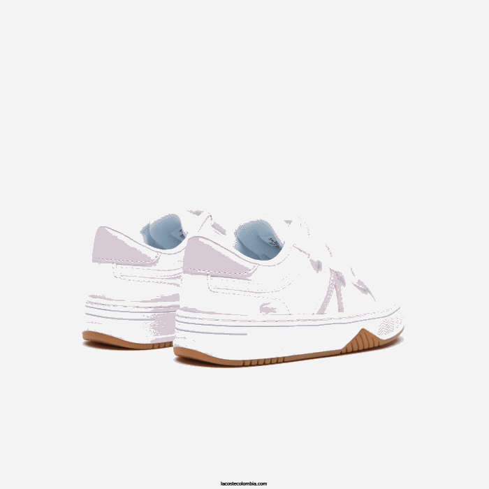 infantes Lacoste 6F242977 blanco y rosa b53 zapatillas l001 sintéticas