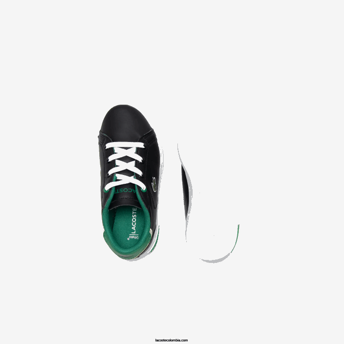 infantes Lacoste 6F242978 negro y verde 1b4 tenis sintéticos powercourt