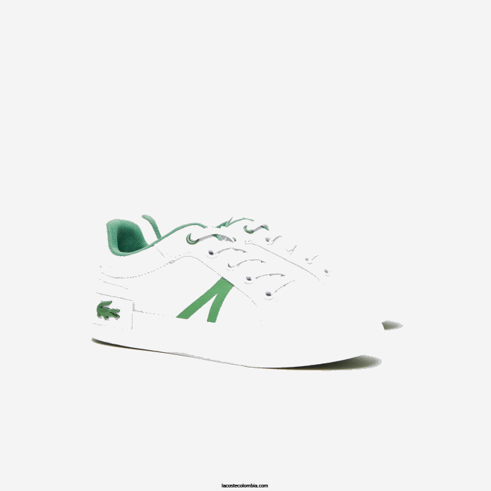 niños Lacoste 6F243060 blanco/verde 082 zapatillas l004 textil