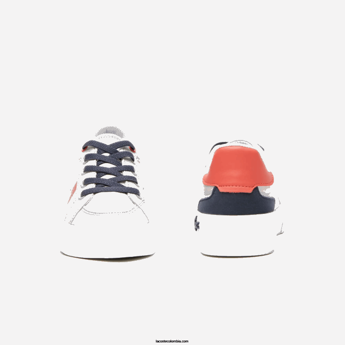 niños Lacoste 6F243061 gris claro rojo 15c zapatillas l004 textil