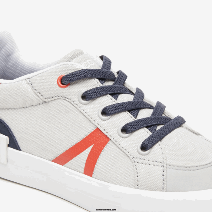 niños Lacoste 6F243061 gris claro rojo 15c zapatillas l004 textil
