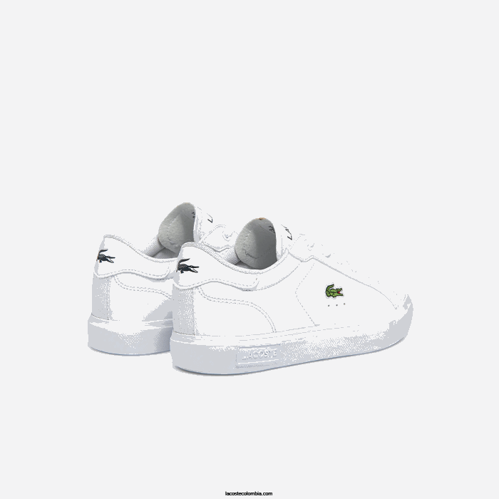 niños Lacoste 6F243067 blanco 21g tenis sintéticos powercourt