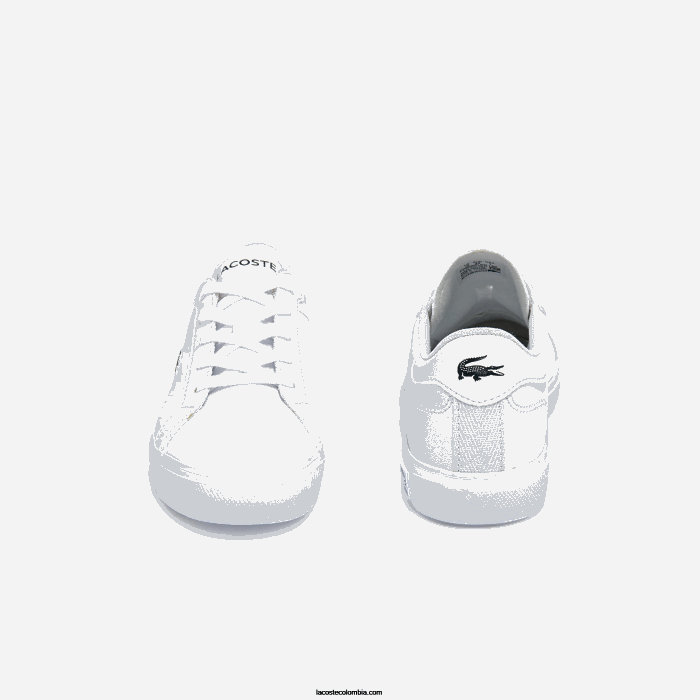 niños Lacoste 6F243067 blanco 21g tenis sintéticos powercourt