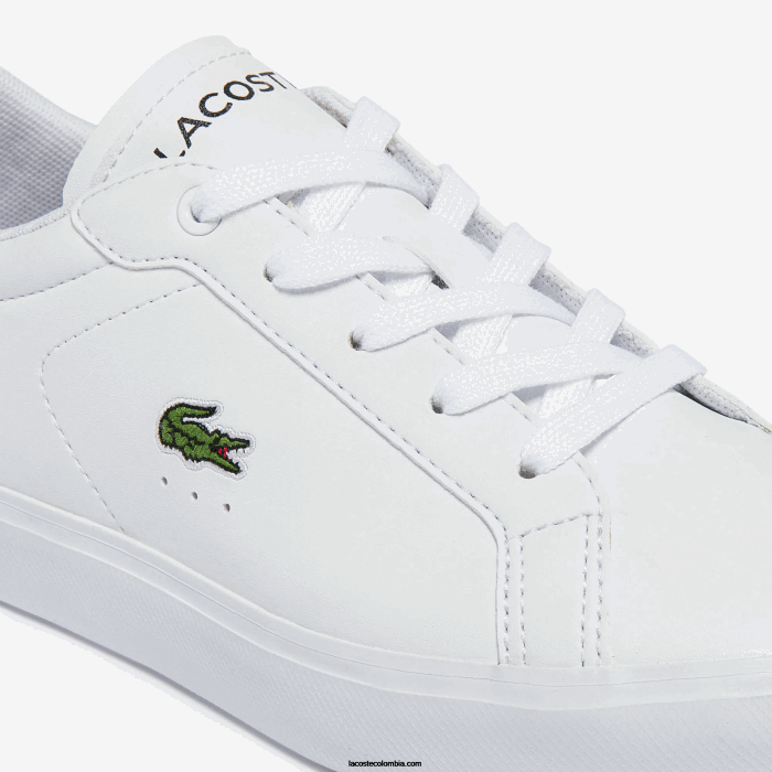 niños Lacoste 6F243067 blanco 21g tenis sintéticos powercourt