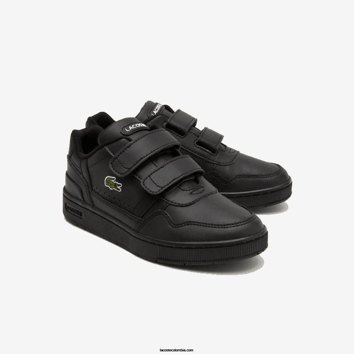 niños Lacoste 6F243113 negro 02h tenis sintéticos con clip en T
