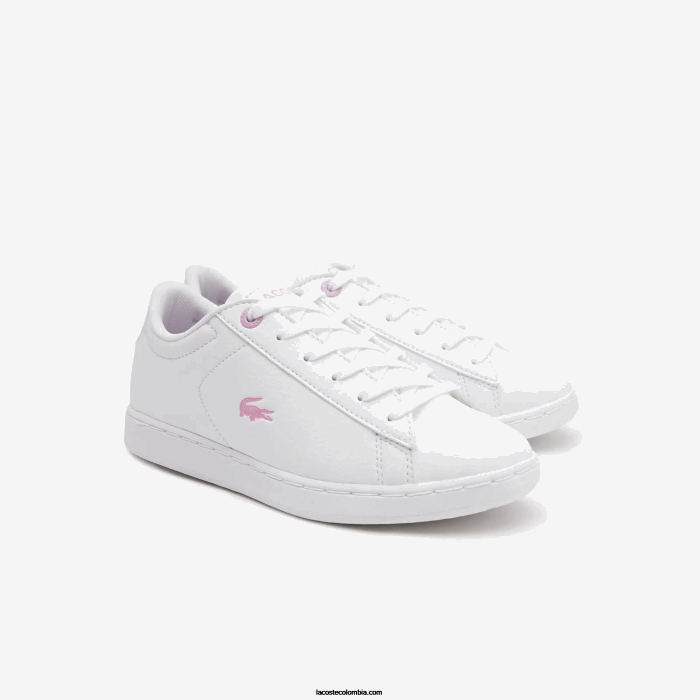 niños Lacoste 6F243114 blanco 21g zapatillas sintéticas carnaby