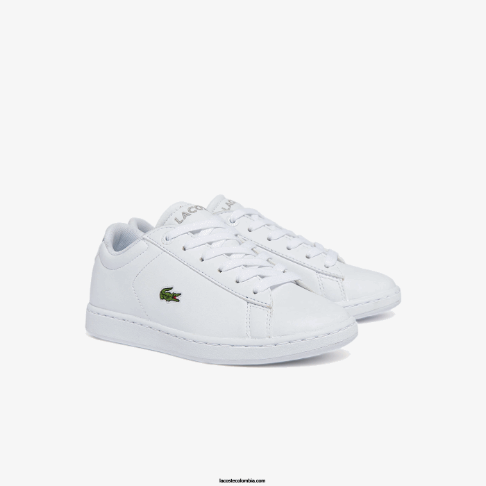 niños Lacoste 6F243226 blanco 21g tenis carnaby evo bl sintéticos