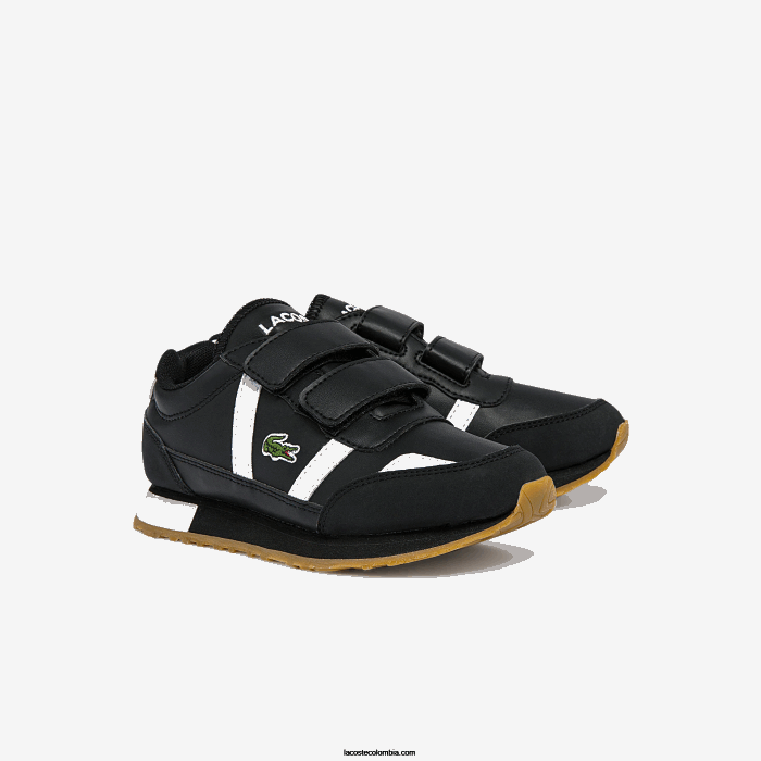 niños Lacoste 6F243239 blanco y negro 312 tenis sintéticos Partner