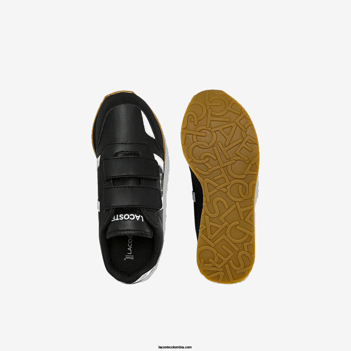 niños Lacoste 6F243239 blanco y negro 312 tenis sintéticos Partner