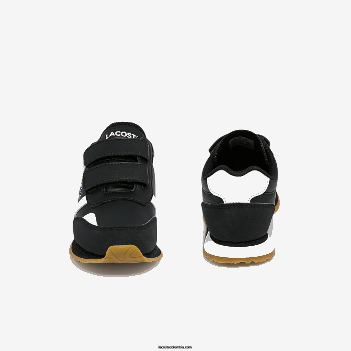 niños Lacoste 6F243239 blanco y negro 312 tenis sintéticos Partner