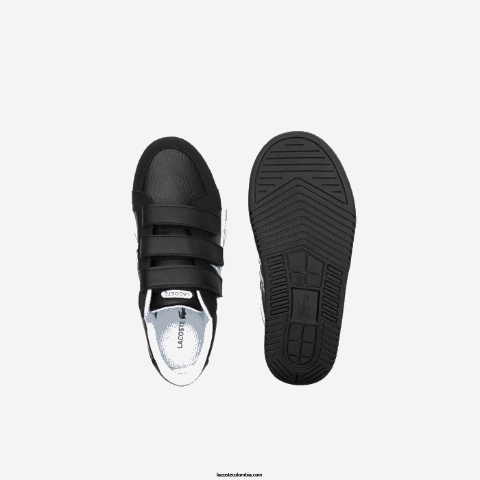 niños Lacoste 6F243259 blanco y negro 312 zapatillas l001 sintéticas