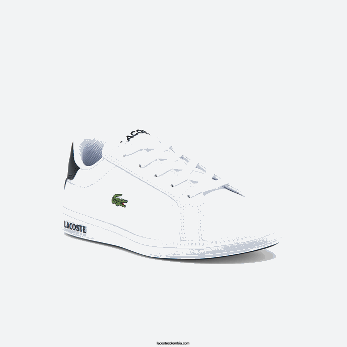 niños Lacoste 6F243302 blanco y negro 147 zapatillas graduadas