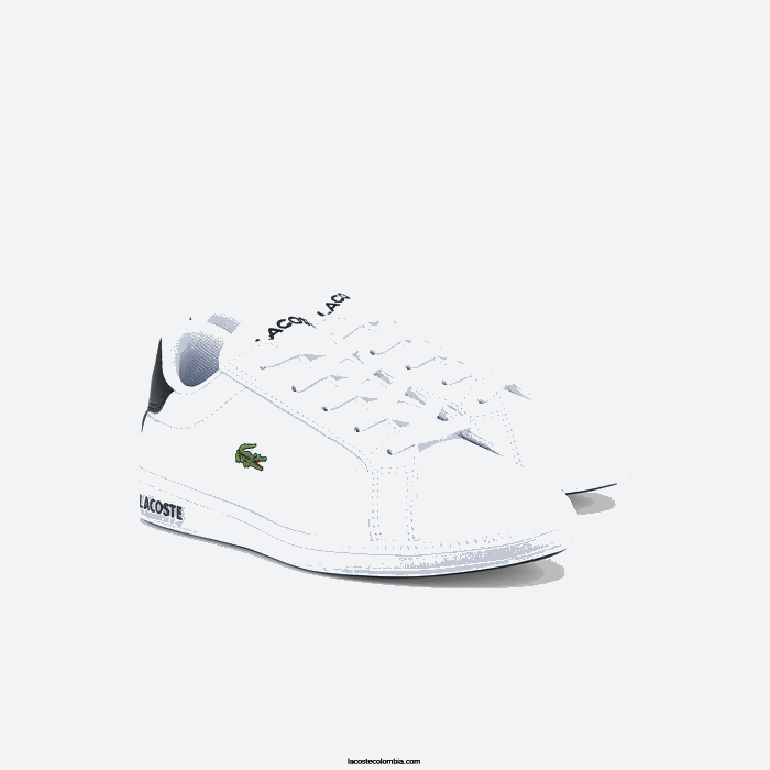 niños Lacoste 6F243302 blanco y negro 147 zapatillas graduadas