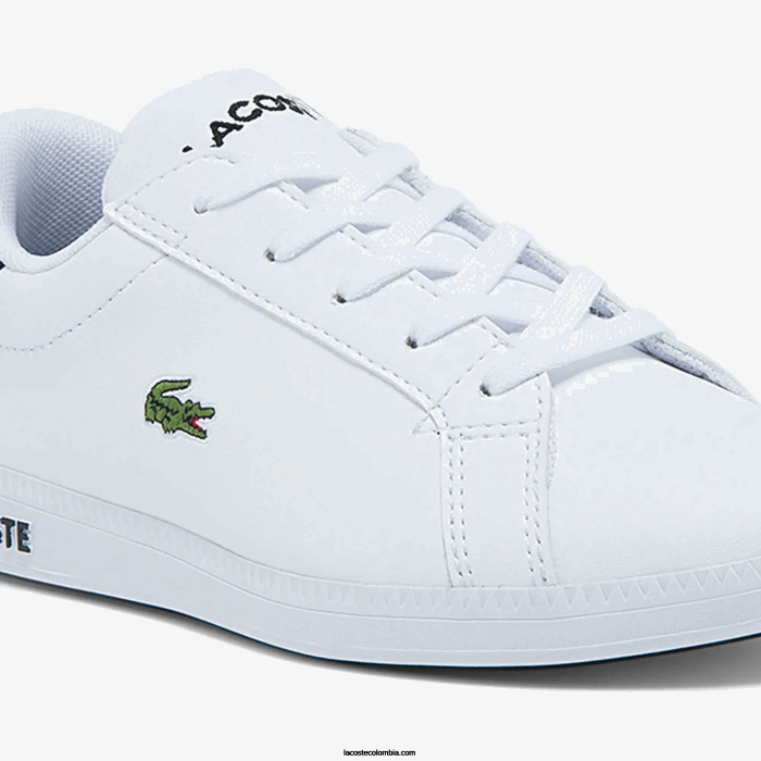 niños Lacoste 6F243302 blanco y negro 147 zapatillas graduadas