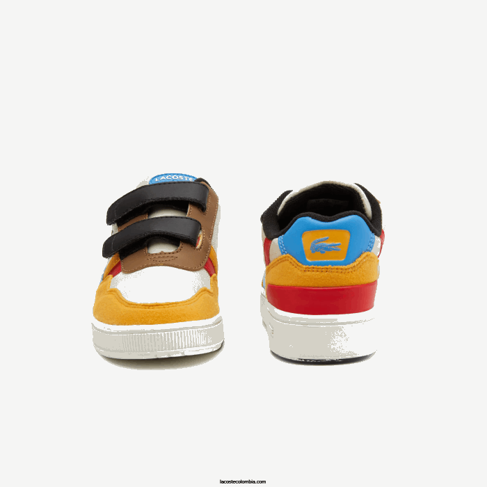 niños Lacoste 6F243303 blanquecino y amarillo ht3 zapatos al aire libre sintéticos de invierno t-clip