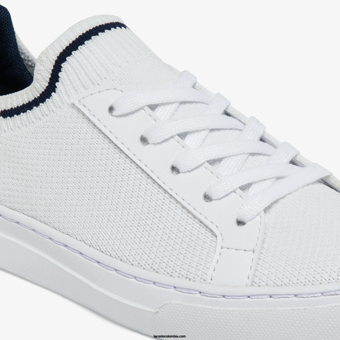 niños Lacoste 6F243304 blanco/azul marino y rojo 407 tenis la piquee textil tricolor