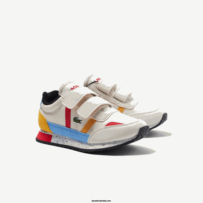niños Lacoste 6F243306 blanquecino y amarillo ht3 zapatos de exterior sintéticos de invierno compañero