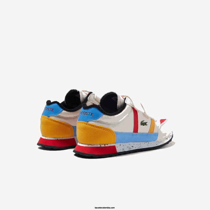 niños Lacoste 6F243306 blanquecino y amarillo ht3 zapatos de exterior sintéticos de invierno compañero