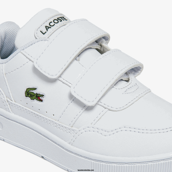 infantes Lacoste 6F242942 blanco y verde oscuro 1r5 tenis sintéticos con clip en T