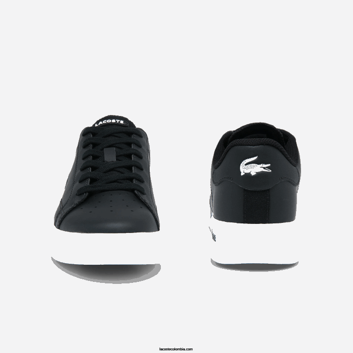 juniors Lacoste 6F243319 blanco y negro 312 tenis sintéticos Twin Serve