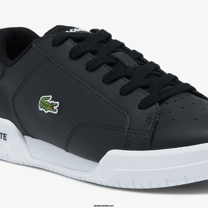 juniors Lacoste 6F243319 blanco y negro 312 tenis sintéticos Twin Serve